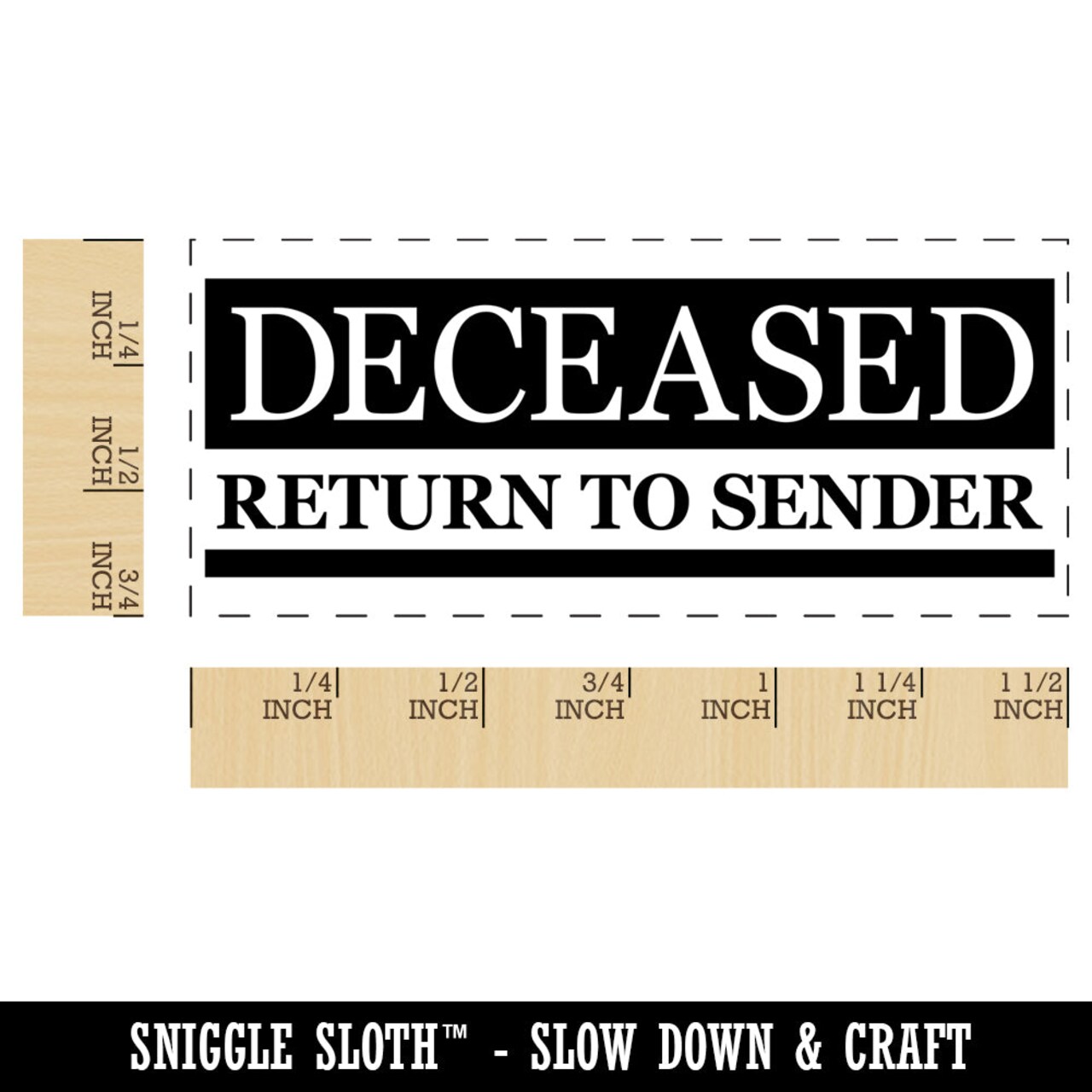 Deceased Return to Sender Mail Delivery Service Self-Inking Rubber Stamp Ink Stamper for Business Office